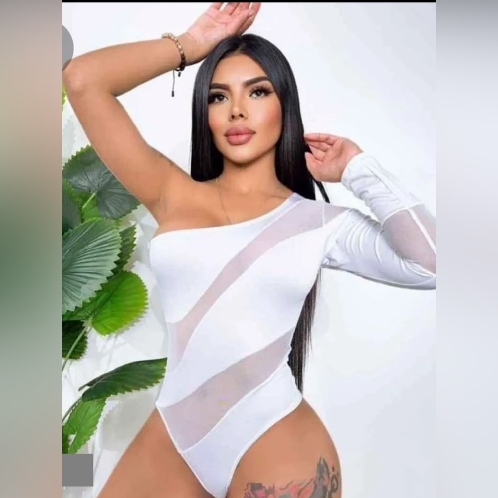 SEXY COLOMBIAN 🇨🇴 BODYSUIT IN VEIL AND SPANDEX FABRIC ONE SIZE